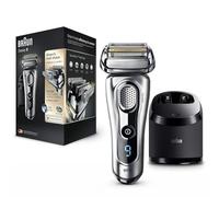 Braun Series 9 Electric Shaver with Precision Trimmer and Clean & Charge Station, Wet & Dry, 100% Waterproof, UK 2 Pin Plug, 9290c, Silver Razor
