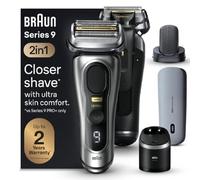 Braun Series 9 PRO+ 2in1 Shaving System, Electric Razor with ProComfort Head, 5 Blades, Waterproof, 60min Battery, Black, Unisex-Adults