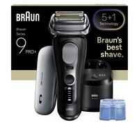Braun Series 9 PRO+ 9670cc Wet & Dry Electric Shaver for Men, Up to 60-min Cordless Use, Pro SensoAdapt, Charging Power Case, 6in1 SmartCare Center, Black
