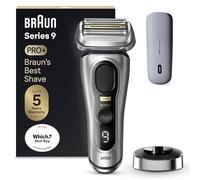 Braun Series 9 PRO Electric Shaver For Men, 5 Pro Shave Elements and Precision Long Hair ProTrimmer, PowerCase, Wet and Dry Electric Razor With 60min Runtime, Made In Germany, 9527s, Silver