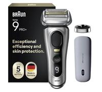 Braun Series 9 PRO Electric Shaver for Men, Made in Germany, Silver | Wet & Dry Electric Razor, 5 Pro Shave Elements, Precision Long Hair ProTrimmer, Rechargeable Battery, PowerCase, , 9527s