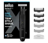 Braun Series X beard trimmer/ body groomer/electric razor men/ professional hair clippers, 5 attachments for face and body, 45 min wireless run time, XT3200