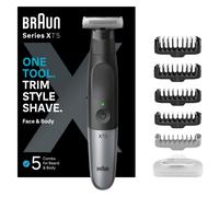 Braun Series X, Hybrid Electric Mens Trimmer for Face & Body with Innovative 4D-Blade, Beard Trimmer & Body Shaver Waterproof, Cor