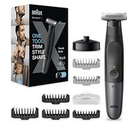 Braun Series XT5 Face & Body, Electric Shaver, Beard Trimmer & Body Groomer, +8 Accessories, Sharp 4D Flex Blade, Charging Station, Durable, 6 Months, 45 Minutes Runtime, XT5300, Grey