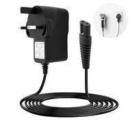 Braun Shaver Charger 12V Replacement - Cable Series 1/3/5/7/9 - UK 3-Pin Power Lead 1.5M Cord for Electric Razor - Compatible Charging Adapter for Silk-Epil Epilator & Beard Trimmer (400mA)