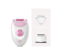 Braun Silk-Epil 3 Corded Epilator - 20 Tweezers, Dual Speed, Universal Smart Plug for International Use, Weeks of Smooth Skin