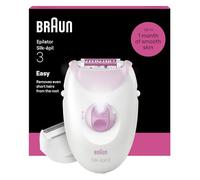 Braun Silk·épil 3, Corded Epilator, Easy Hair Removal, Lasting Smooth Skin, Includes Shaver Head and Trimmer Comb, 3-031, Pink