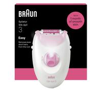Braun Silk·épil 3, Corded Epilator, Lasting Smooth Skin, 3-000, Pink
