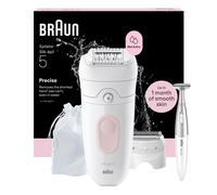 BRAUN Silk-épil 5 5-230 Wet & Dry Epilator - White & Flamingo, White,Pink