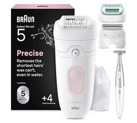 Braun Silk·épil 5 Epilator for Women, Wet & Dry Electric Hair Remover, Lady Shaver for Body & Facial Hair, Includes Trimmer, Bikini Trimmer & Beginner Cap, 5-251, Flamingo Pink