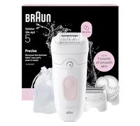 Braun Silk·épil 5, Wet & Dry Epilator, Easy Hair Removal, Lasting Smooth Skin, Includes Shaver Head, Trimmer Comb and Exfoliation Brush, 5-060, Flamingo Pink