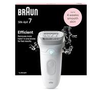 Braun Silk-épil 7 Epilator for Easy Hair Removal, Long-Lasting Smooth Skin, 7-011, White/Silver