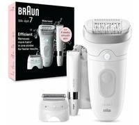 Braun Silk-épil 7 Epilator for Easy Hair Removal, Long-Lasting Smooth Skin, 7-441, White/Silver