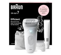 Braun Silk·épil 7 Epilator for Women, 7-441, White/Silver - Wide Head for Easy Hair Removal, Wet & Dry Use, Lady Shaver Head, Trimmer Comb, Body Mini Shaver, Lasting Smooth Skin