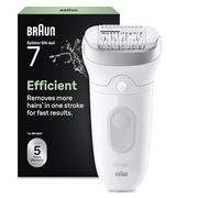 Braun Silk·épil 7 Epilator for Women, Wide Head, Wet & Dry, Model SE7-011 | Wide head for easy hair removal, wet and dry, long-lasting smooth skin, waterproof