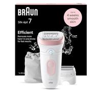 Braun Silk-épil 7 Women's Epilator/Hair Remover for Long-Lasting Hair Removal, 7-030, White/Flamingo Pink