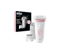 Braun Silk-épil 7 Women's Epilator/Hair Remover for Long-Lasting Hair Removal, 7-030, White/Flamingo Pink