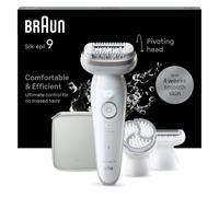 Braun Silk-épil 9 9-061, Wet & Dry Use Epilator For Easy Hair Removal, Lasting Smooth Skin, White/Silver