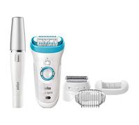 Braun Silk-Epil 9 9-558 Wet and Dry Cordless Epilator with 5 Extras Including a Face Epilator