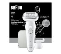 Braun Silk·épil 9 Epilator for Women, 9-041, Silver - Pivoting Head for Easy Hair Removal, Wet & Dry Use, Shaver Head, Trimmer Comb, Lasting Smooth Skin