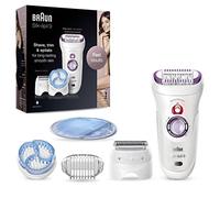Braun Silk-épil 9, Epilator for Women for Long Lasting Hair Removal, 4 Extras, Pouch, Cooling Glove, 9-735