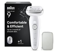 Braun Silk-épil 9 Epilator with Pivoting Head, Braun Epilator for Women, Easy Hair Removal Device, Women's Electric Shavers, Wet & Dry,Lasting Smooth Skin, with Lady Shaver Head & Trimmer Comb
