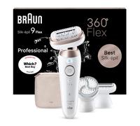 Braun Silk-épil 9 Flex, Epilator For Easy Hair Removal, 9-060 3D, White/Rose Titan