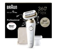 Braun Silk-épil 9 Flex 9-041 3D Epilator - Flex Head for Easy Hair Removal - White/Gold