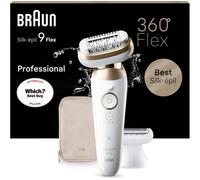 BRAUN Silk-épil 9 Flex 9-041 3D Epilator - Flex Head for Easy Hair Removal - White/Gold,Top Gift Picks