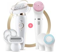 Braun Silk-épil 9 Flex Beauty Set - Epilator with Flexible Head, Electric Shaver & Trimmer, FaceSpa, Wet & Dry, UK Plug, White