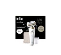BRAUN Silk-épil 9 Flex 9-041 3D Epilator - Flex Head for Easy Hair Removal - White/Gold,Top Gift Picks