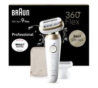 BRAUN Silk-épil 9 Flex 9-041 3D Epilator - Flex Head for Easy Hair Removal - White/Gold,Top Gift Picks