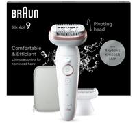 BRAUN Silk-épil 9 SE9-030 Wet & Dry Epilator - Flamingo, White,Pink