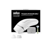 Braun Silk·Expert Pro 3 Epilator with Light Pulses, Semi Definitive Hair Removal Alternative to Laser, Bag, Venus Razor, 2 Heads, White/Silver, PL3122