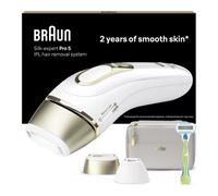 BRAUN Silk-expert Pro 5 PL5124 IPL Hair Removal System - White & Gold, New