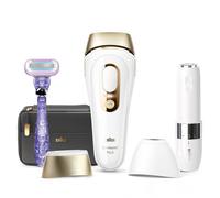 Braun Silk-Expert Pro 5 Laser Epilator Women/Men Pulsed Light IPL, Wide Precision Head and Venus Shaver, Alternative to Laser Hair Removal at Home, PL 5149, White/Gold