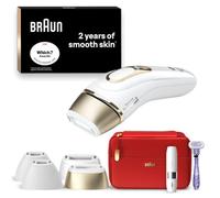 Braun Silk·Expert Pro 5 PL5387 Latest Generation IPL, At Home Hair Removal Device with Pouch, White&Gold & Braun Face Mini Hair Remover FS1000