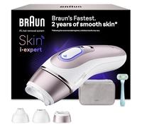 Braun Smart IPL Skin i·Expert, at Home Laser Hair Removal, Permanent Hair Reduction, with Free App, Pouch, Venus Razor, 3 Smart Heads, PL7321