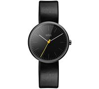 Braun Women's Quartz Watch with Black Dial Analogue Display and Black Leather Strap BN0172BKBKL