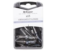 Brause 152005B - Lettering nibs for nib holder - Box of 15 Ornament nibs 0.5mm - Made in Germany