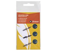 Brause 16502B - Pack of 3 - drawing series nibs for pens - (66B 511B and 513B) - Lettering - Calligraphy and Drawing - Creative Tools - Arts and Crafts