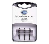 Brause 300066B - Pack of 3 Extra Fine and Highly Elastic Drawing Nibs - Ideal for English Writing - 1 Pack