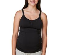 Bravado! Basics Women's Seamless Maternity Nursing Tank Top Cami for Breastfeeding with Adjustable Straps, Black, X-Large
