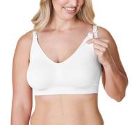Bravado Designs Body Silk Seamless Nursing Bra for Breastfeeding, Wireless Maternity Bra, Lily White, Small Plus