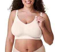Bravado Designs Body Silk Seamless Nursing Bra for Breastfeeding, Wireless Maternity Bra, Pearl, Large