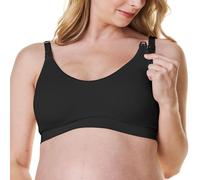 Bravado Designs Nursing Bra Full Coverage Wireless Scoop Neck Comfort Maternity Bra, Black, X-Large
