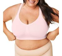 Bravado Designs Sustainable Everyday Bra Smoothing Seamless Wirefree Sculpt Bra, Chalk Pink, X-Large Full Cup