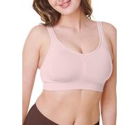Bravado Designs Sustainable Everyday Bra Smoothing Seamless Wirefree Sculpt Bra, Chalk Pink, XX-Large