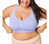 Bravado Designs Sustainable Everyday Bra Smoothing Seamless Wirefree Sculpt Bra, Hydrangea Blue, X-Large Full Cup