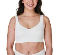 Bravado Designs Sustainable Everyday Bra Smoothing Seamless Wirefree Sculpt Bra, Lily White, Medium